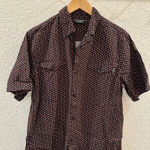 Faded Royalty USA made mens floral short sleeve button up